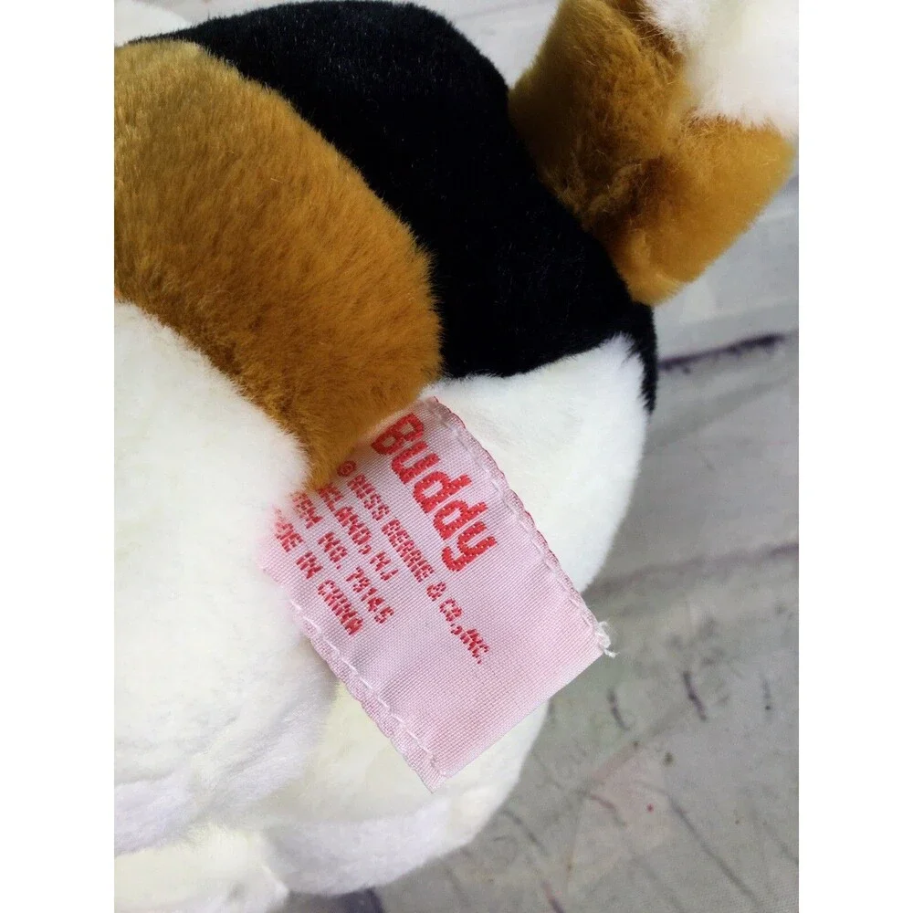 Russ Berrie Christmas Buddy Beagle Puppy Dog Plush Stuffed Animal Toy Tan Black